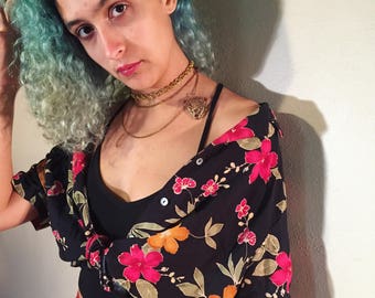 Floral Short Sleeve Blouse