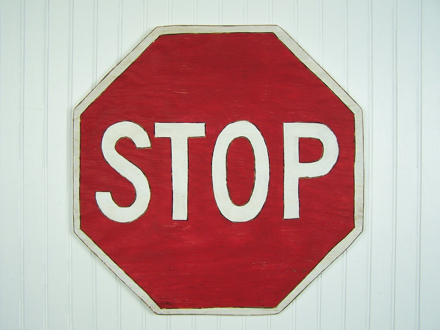 Wood Stop Sign Art Man Cave Decor Traffic Sign Boys Room Decor
