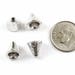 TierraCast Pewter Bead Bell Caps-Rhodium Silver Hammertone Cone (4)