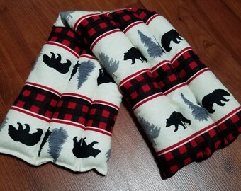 Reusable Heating Pad, Rice heating pad, hot cold pack, Microwaveable rice bag, neck wrap, heat wrap, handmade, graduation, Fathers Day Gift