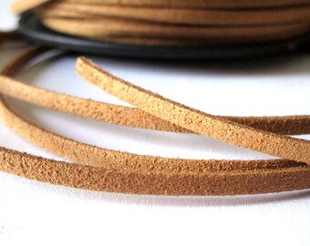 5 m - camel - 3 mm suede cord