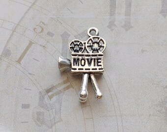 5 Movie Projector Charms Silver - CS2978
