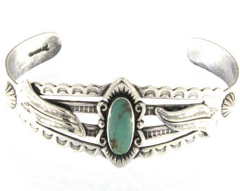 Vintage Bell Trading Post Sterling Silver Turquoise Bracelet