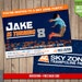 SKY ZONE Invitation Sky Zone Trampoline Park Invite
