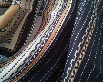 Roberto Capucci Silk scarf // Italian designer classic scarf, vintage 1970's
