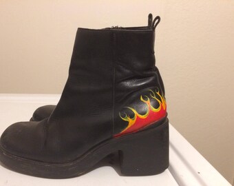 Fiery Platform Boots