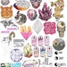Set #39. Mockup printable Tumblr Stickers, Stickers, Set of stickers. Decals. Instant Download PDF and PNG Files