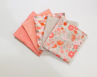 Fat Quarter Bundle Ava Rose by Deena Rutter for Riley Blake Designs- 5 Fabrics