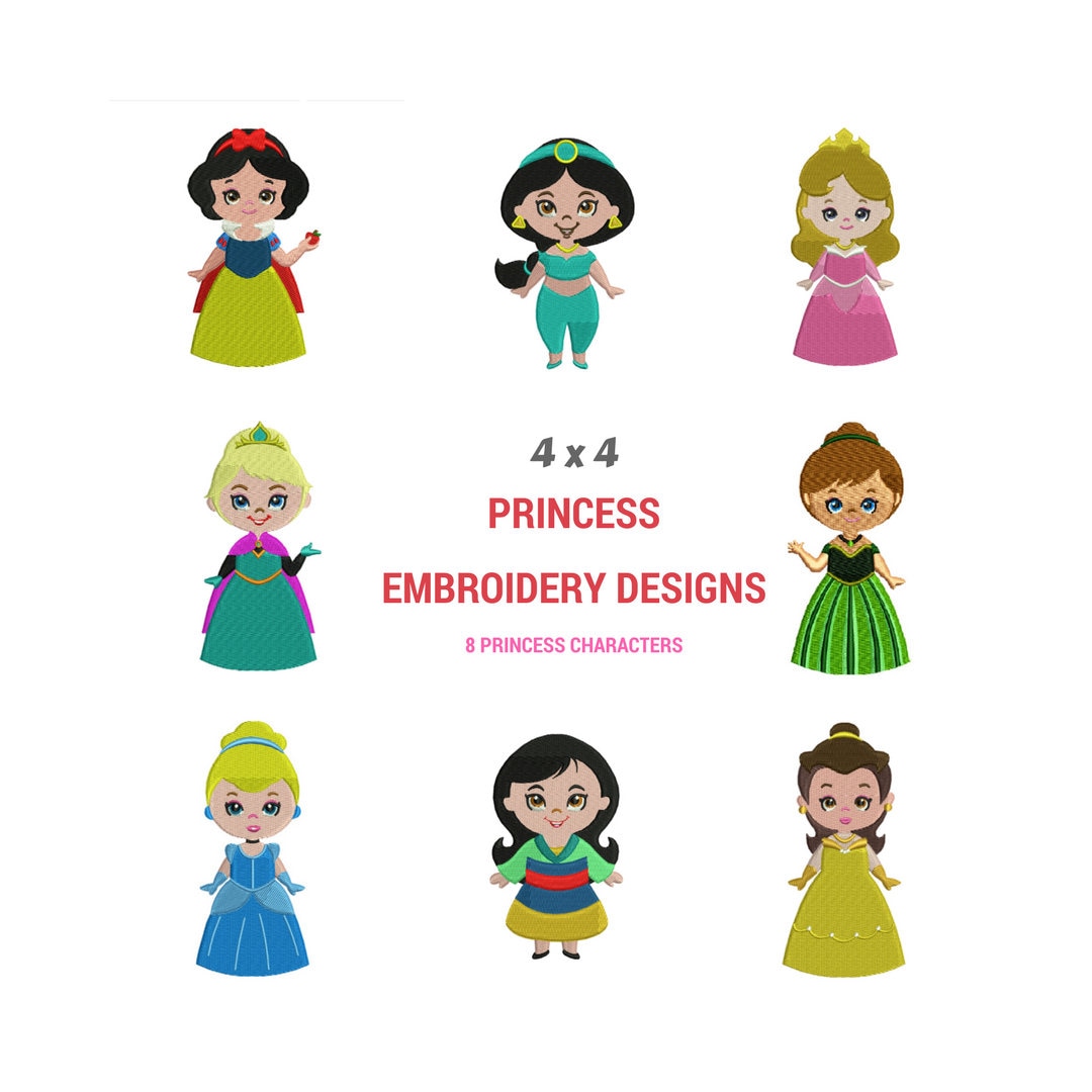 Princess Embroidery Designs Machine Embroidery Disney