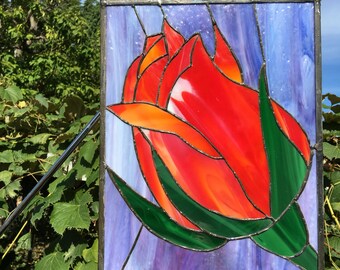 Rose suncatcher10 1/2 x 14 1/2