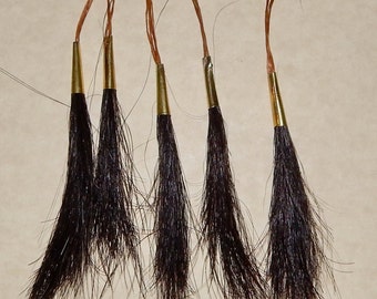 Genuine Horsehair Scalp Locks With Brass Cones