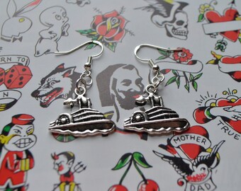 Steamboat Earrings // Mississippi Earrings // Boat Earrings // NOLA Earrings // Rockabilly Earrings // Nautical Earrings // New Orleans