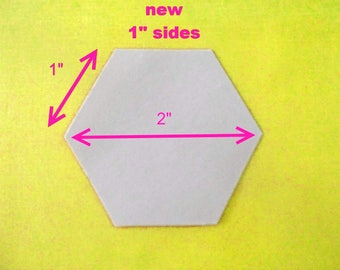 100 Paper Hexagon Templates for Patchwork One inch Sides