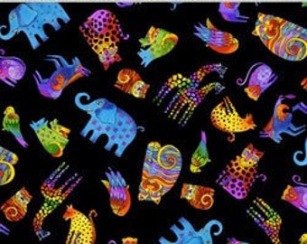 RARE Laurel Burch Secret Jungle 1/2 Yard