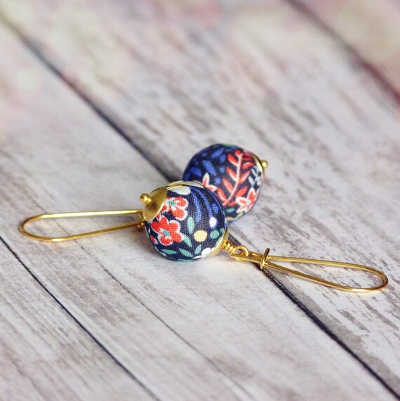 Liberty earrings, Cute earrings, Colorful earrings, Multicolor earrings, Flower earrings, Liberty jewelry, Spring trends, Gift for her