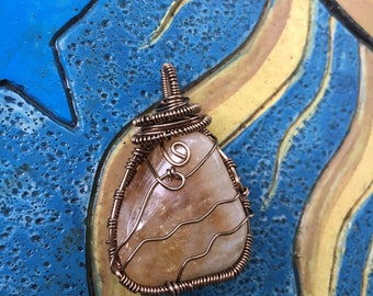 Citrine Wire Wrapped Pendant