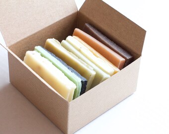 Natural Soap Ends Sampler, Homemade Soap, Natural Skincare, Rustic Decor, Handmade Soap, Soap Box, Rustic soaps, essential oil soap sample
