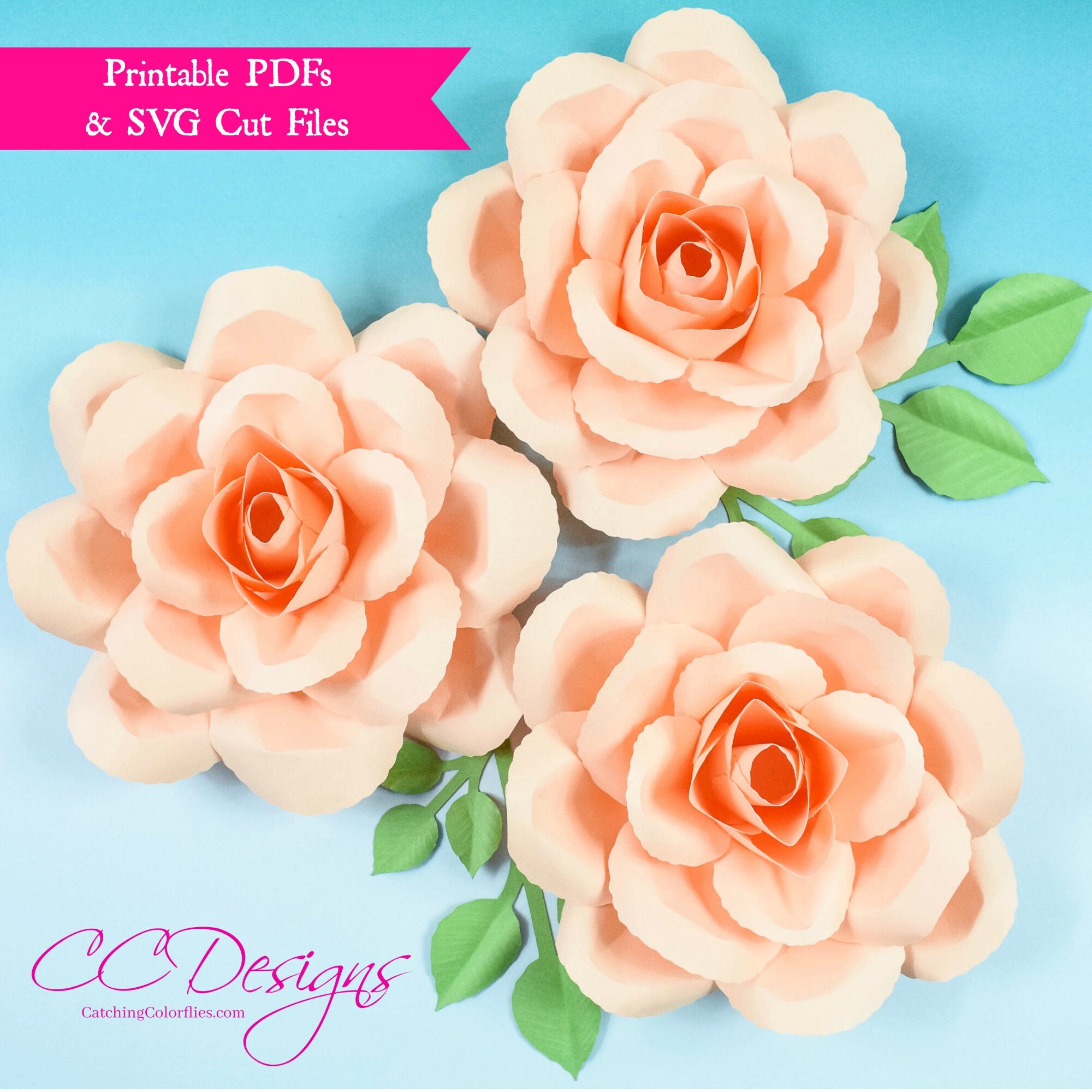 How to Make Paper Roses Paper Rose Tutorial Printable PDF