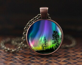 Northern lights pendant, northern light Jewelry, light necklace, Aurora Borealis necklace, Aurora necklace