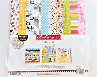 Popsicle and Panda by Bella BLVD Scrapbook Paper Kit 12x12