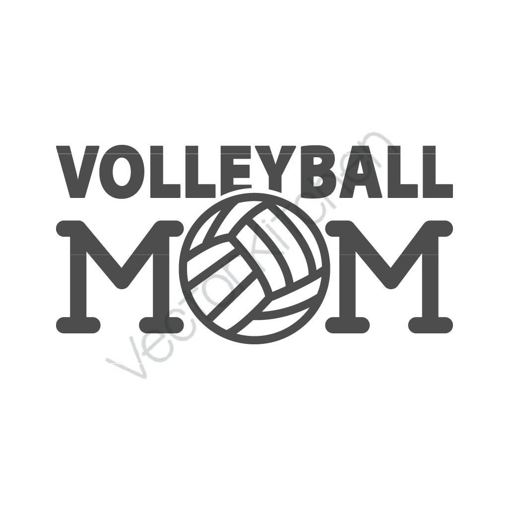 Download Volleyball Mom Cutting Template SVG EPS Cricut Silhouette DIY