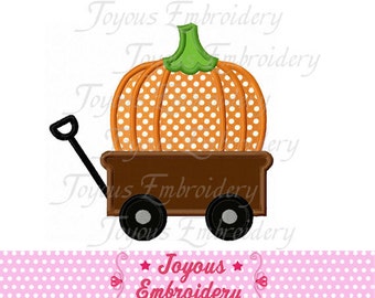Instant Download Thanksgiving Wagon Pumpkin Applique Machine Embroidery Design NO:1379
