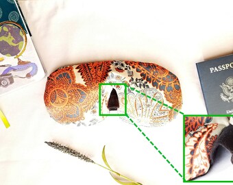 Silk sleep mask, Ergonomic, Silk eye mask, Organic cotton, Adjustable, for Travel --- MIDNIGHT IN CHICAGO, by Dreamers Gear
