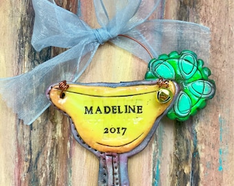 Personalized Margarita / Drink / Mexico / Vacation / Food / Fruit Keepsake Polymer Clay Ornament