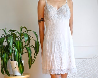 Vintage 1960s Pale Blue Lace Slip - Vassarette