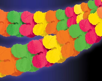 Neon Paper Garlands 3.65m
