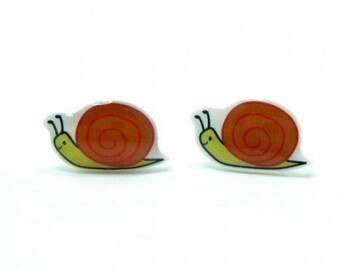 Snail Earrings | Sterling Silver Posts Studs | Gifts For Her