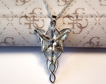 Arwen Evenstar Necklace, Arwen pendant, Evenstar key chain, evenstar choker, Lord of the Rings necklace, arwen costume, elven jewelry