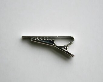 10 pieces of Tie Clip , 40 x 5 mm , Alligator Clip , Silver Color