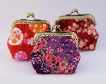 Japanese Floral Summer little coin Purse