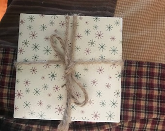 Set of 4 Coasters- Christmas