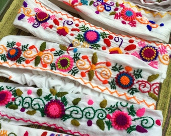 Headband from Guatemala /Flowers Headband/ Bandana Style/Cotton/Elasticated hairband/Multi-Colour hairbands/ Colourful hair accessories