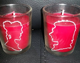 Set of Han and Leia star wars candle holders