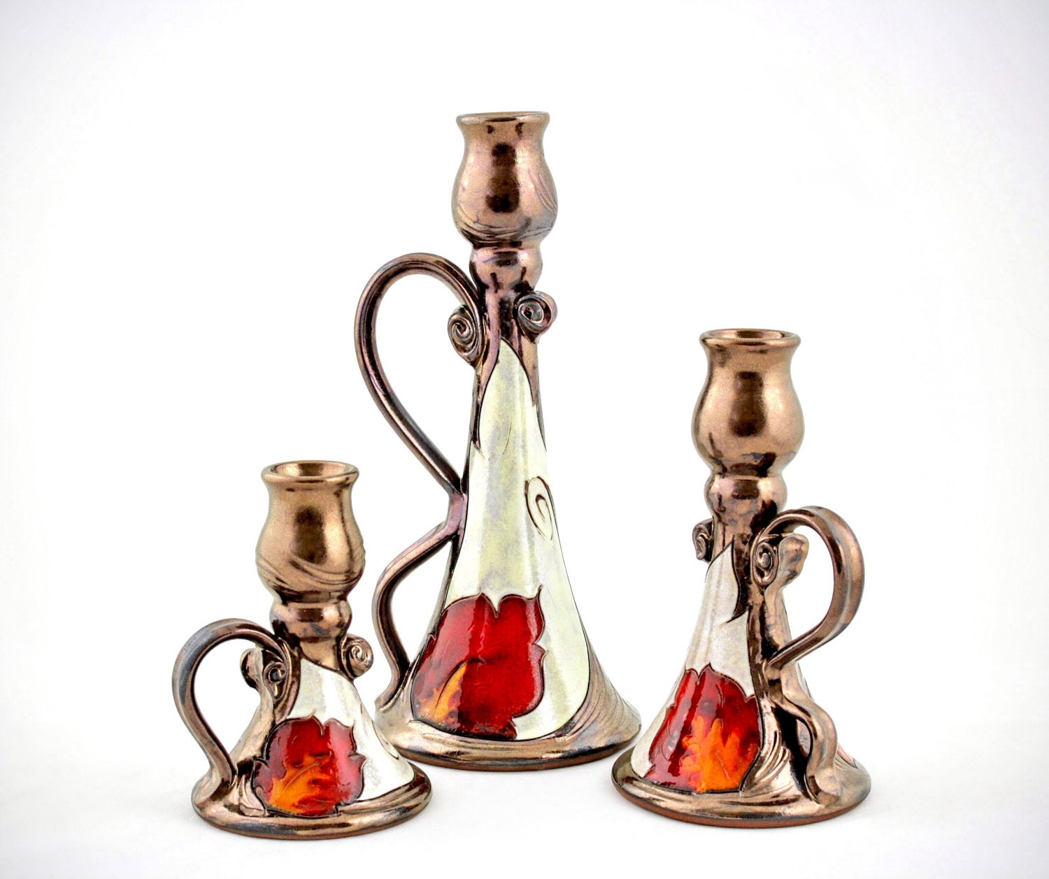 Gift for her Ceramic Candlestick Candle holder Unique