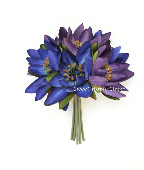 9'' Silk Lotus Flower Bouquet 6
