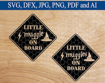 Little Muggle On Board SVG, Mom SVG, SVG, svg File, svg Files, svg Designs, svg File for Circuit, Silhouette Files, Cut Files, svg File