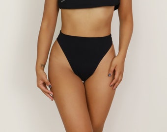 HEMP, organic cotton, High cut underwear, high waist, bum cheeky, undies.