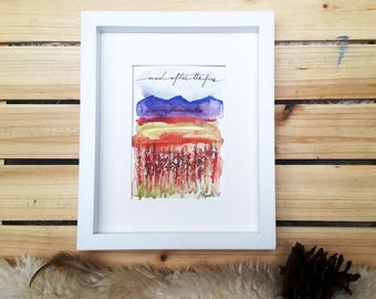Fireweed Meadow // And After the Fire // Watercolor Print