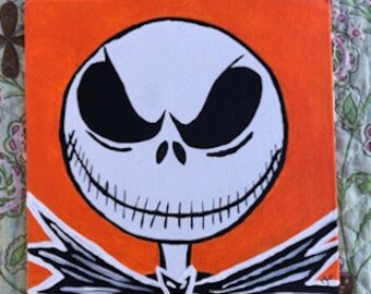 jack skellington nightmare before christmas acrylic painting