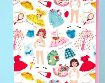 Doll greeting card | Etsy