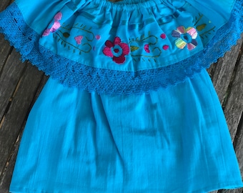 Girls Peasant Blouse, Mexican Peasant Blouse