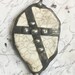White Howlite Connector Link pendant with soldered Dots southwestern cross Bohemian Metalwork ALtered jewelry findings necklace