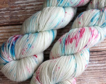 Brillante - Cotton Candy - Hand Dyed Yarn - 75/20/5 Superwash Merino/Nylon/Stellina