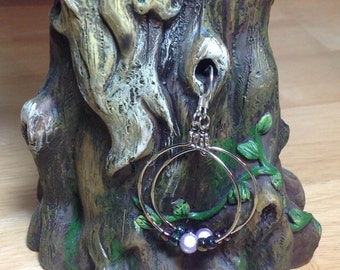2.5" Czech Glass Hoop Earrings