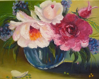 Oil Painting Flowers Floral Painting Flower Oil Painting, Floral Still Life Contemporary Art, Floral Art, Floral Oil Paintingn