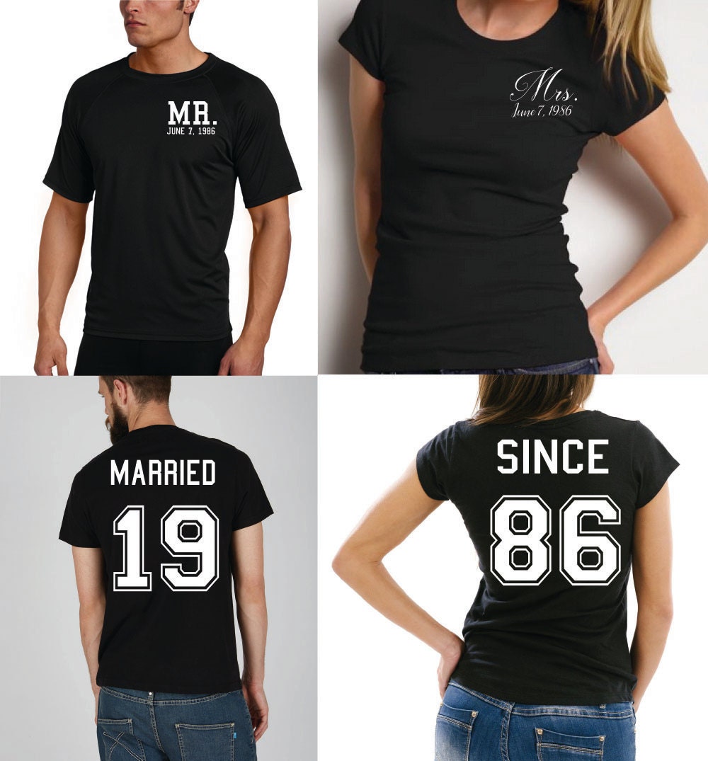 Married Since Shirts Anniversary Tshirt Two Married Couples 3432